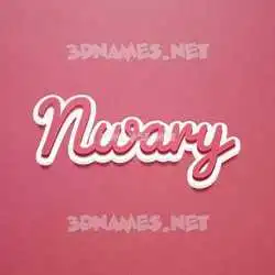 nwary in Red Scribble style - 3D name wallpaper