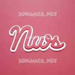 nws in Red Scribble style - 3D name wallpaper