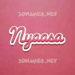 nyaasa in Red Scribble style - 3D name wallpaper