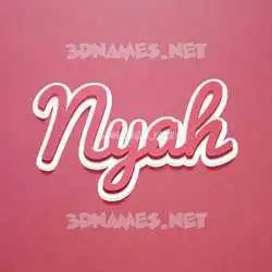 nyah in Red Scribble style - 3D name wallpaper