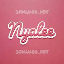 nyalee in Red Scribble style - 3D name wallpaper