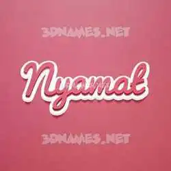 nyamat in Red Scribble style - 3D name wallpaper