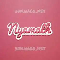 nyamath in Red Scribble style - 3D name wallpaper