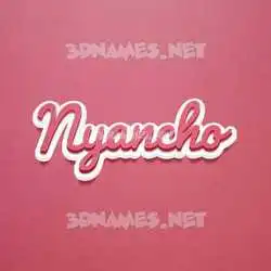 nyancho in Red Scribble style - 3D name wallpaper