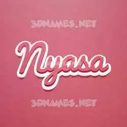 nyasa in Red Scribble style - 3D name wallpaper