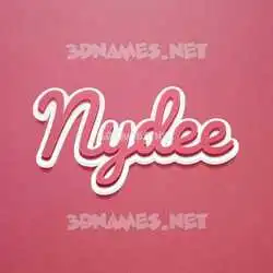 nydee in Red Scribble style - 3D name wallpaper