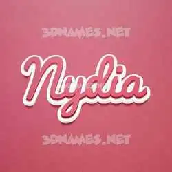 nydia in Red Scribble style - 3D name wallpaper