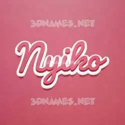 nyiko in Red Scribble style - 3D name wallpaper