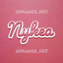 nykea in Red Scribble style - 3D name wallpaper