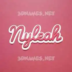 nyleah in Red Scribble style - 3D name wallpaper
