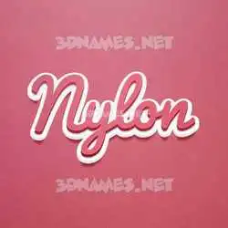 nylon in Red Scribble style - 3D name wallpaper