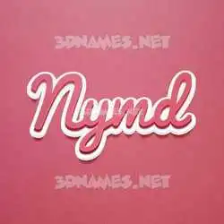 nymd in Red Scribble style - 3D name wallpaper