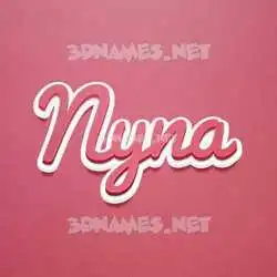 nyna in Red Scribble style - 3D name wallpaper