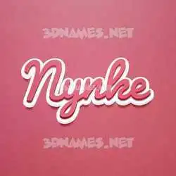 nynke in Red Scribble style - 3D name wallpaper