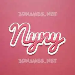 nyny in Red Scribble style - 3D name wallpaper