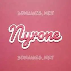 nyrone in Red Scribble style - 3D name wallpaper