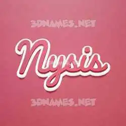 nysis in Red Scribble style - 3D name wallpaper