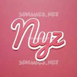 nyz in Red Scribble style - 3D name wallpaper