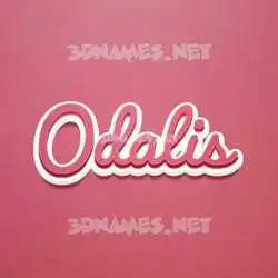 odalis in Red Scribble style - 3D name wallpaper