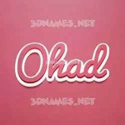 ohad in Red Scribble style - 3D name wallpaper