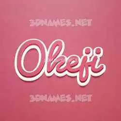 okeji in Red Scribble style - 3D name wallpaper