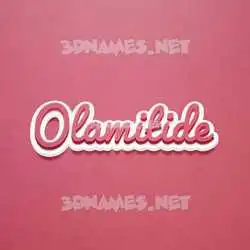 olamitide in Red Scribble style - 3D name wallpaper