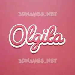 olgita in Red Scribble style - 3D name wallpaper