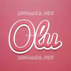 olu in Red Scribble style - 3D name wallpaper