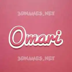 omari in Red Scribble style - 3D name wallpaper