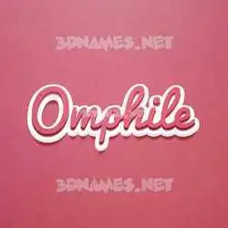 omphile in Red Scribble style - 3D name wallpaper