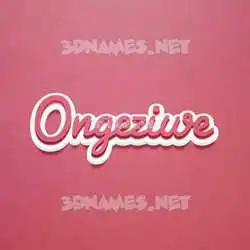 ongeziwe in Red Scribble style - 3D name wallpaper