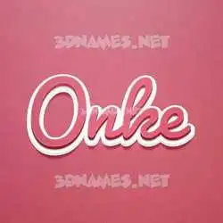onke in Red Scribble style - 3D name wallpaper
