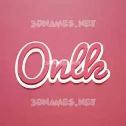 onlk in Red Scribble style - 3D name wallpaper