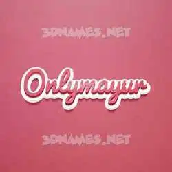 onlymayur in Red Scribble style - 3D name wallpaper