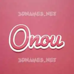onou in Red Scribble style - 3D name wallpaper