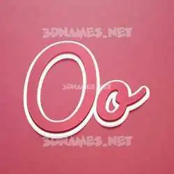 oo in Red Scribble style - 3D name wallpaper