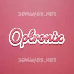 optronix in Red Scribble style - 3D name wallpaper