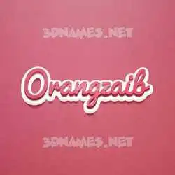 orangzaib in Red Scribble style - 3D name wallpaper