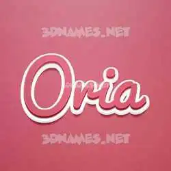 oria in Red Scribble style - 3D name wallpaper