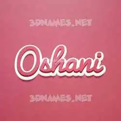 oshani in Red Scribble style - 3D name wallpaper