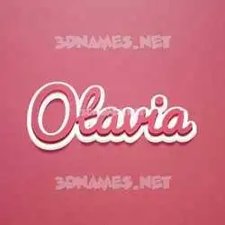 otavia in Red Scribble style - 3D name wallpaper