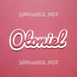 otoniel in Red Scribble style - 3D name wallpaper