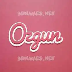 ozgun in Red Scribble style - 3D name wallpaper
