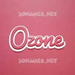 ozone in Red Scribble style - 3D name wallpaper