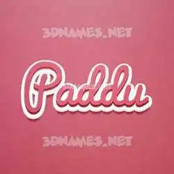 paddu in Red Scribble style - 3D name wallpaper