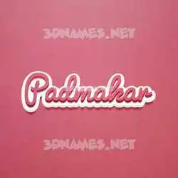 padmakar in Red Scribble style - 3D name wallpaper