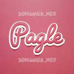 pagle in Red Scribble style - 3D name wallpaper