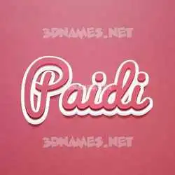 paidi in Red Scribble style - 3D name wallpaper