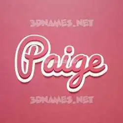 paige in Red Scribble style - 3D name wallpaper