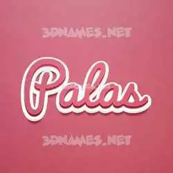 palas in Red Scribble style - 3D name wallpaper